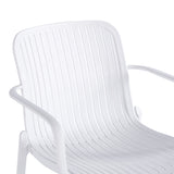 Scaun de exterior Teragi stackable fotoliu pp cu UV protection alb 59x57x82cm