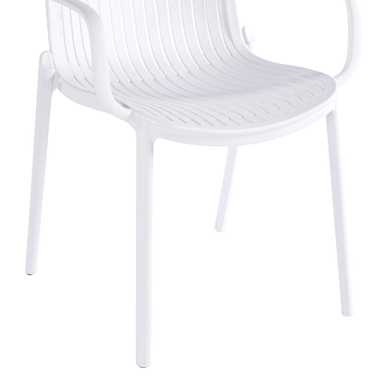 Scaun de exterior Teragi stackable fotoliu pp cu UV protection alb 59x57x82cm