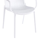 Scaun de exterior Teragi stackable fotoliu pp cu UV protection alb 59x57x82cm