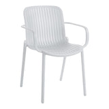 Scaun de exterior Teragi stackable fotoliu pp cu UV protection alb 59x57x82cm
