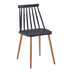 Scaun dining Aurora, Negru-Natural, polipropilena si metal, 42x49.5x77 cm, imagine principală, metal, PP, polipropilenă, pentru living sau bucătărie