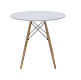 Masa living MDF, Alb, 80x80x73 cm