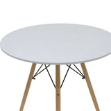 Masa living MDF, Alb, 80x80x73 cm