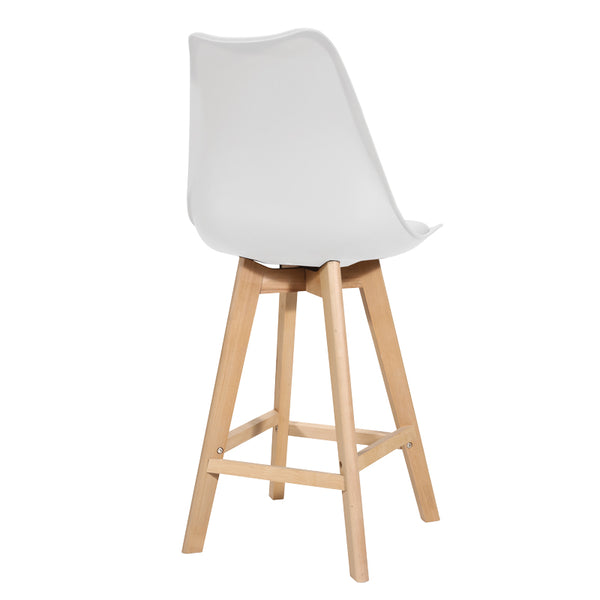 Taburetul Bar Gaston alb pp-pu  lemn Natural 56x48x104cm