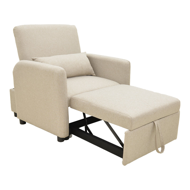 fotoliu-bed Flexa stofă, Gri - Negru, 85x92x84 cm - Bej