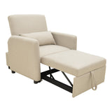 fotoliu-bed Flexa stofă, Gri - Negru, 85x92x84 cm - Bej