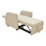fotoliu-bed Flexa stofă, Gri - Negru, 85x92x84 cm - Bej