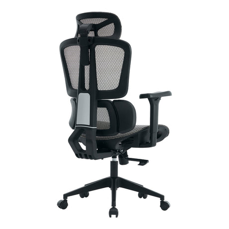 Scaun de birou ergonomic Ergo Flow Negru-Gri, 73x64x112-135 cm