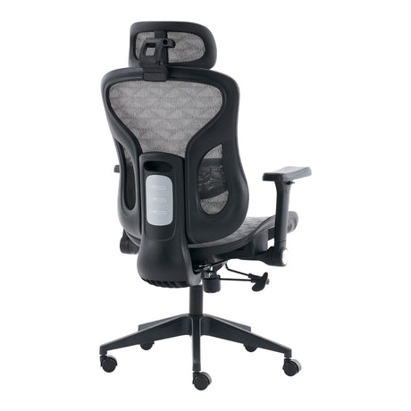 Scaun de birou ergonomic Mesgo, Modern/Metal, Negru-Gri, 68x67x110-136 cm