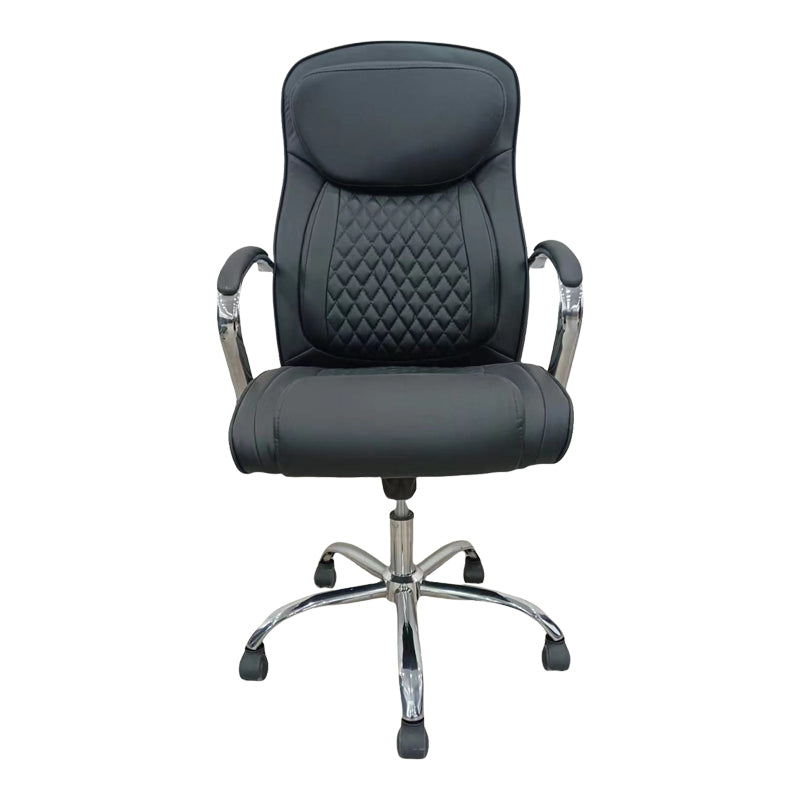 Scaun de birou director cu design matlasat Negru, 62x70x116 cm