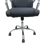 Scaun de birou director cu design matlasat Negru, 62x70x116 cm