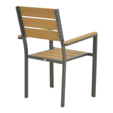 Scaun de exterior stivuibil Breze, Natural-Antracit, 57.5x60x88 cm
