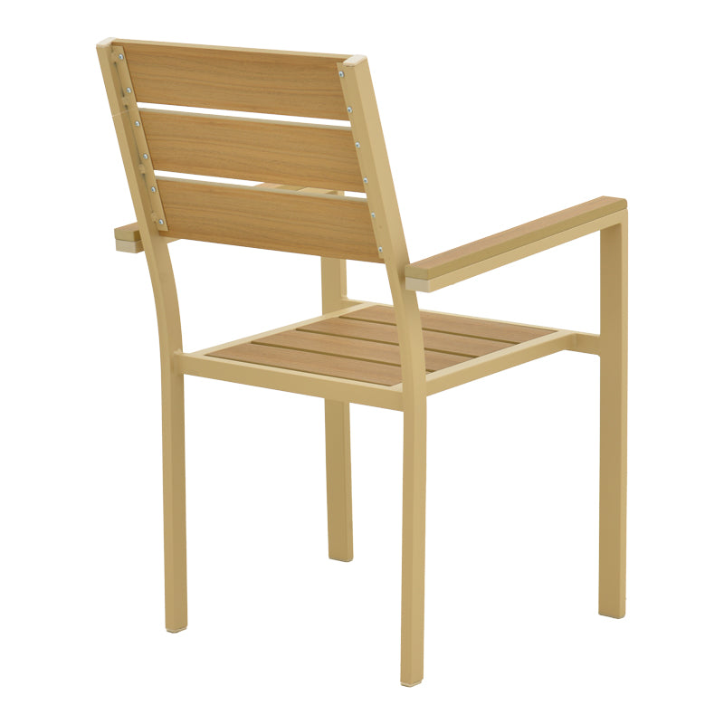 Scaun de exterior stivuibil Breze, Natural-Cappuccino, 57.5x60x88 cm