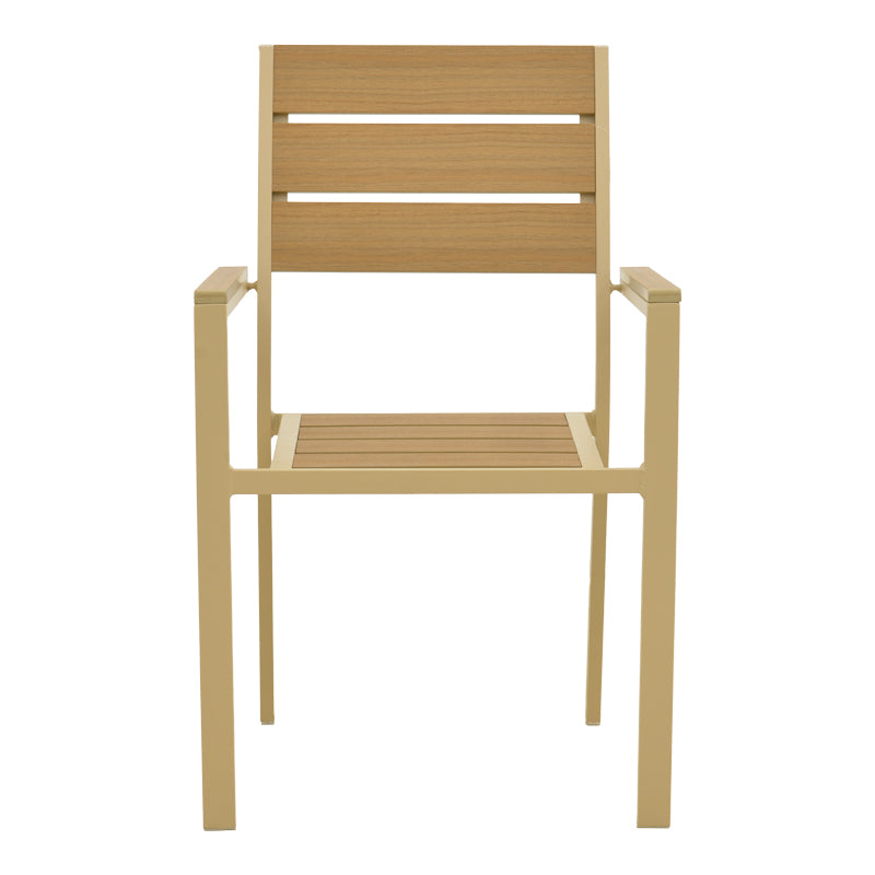 Scaun de exterior stivuibil Breze, Natural-Cappuccino, 57.5x60x88 cm