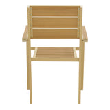 Scaun de exterior stivuibil Breze, Natural-Cappuccino, 57.5x60x88 cm