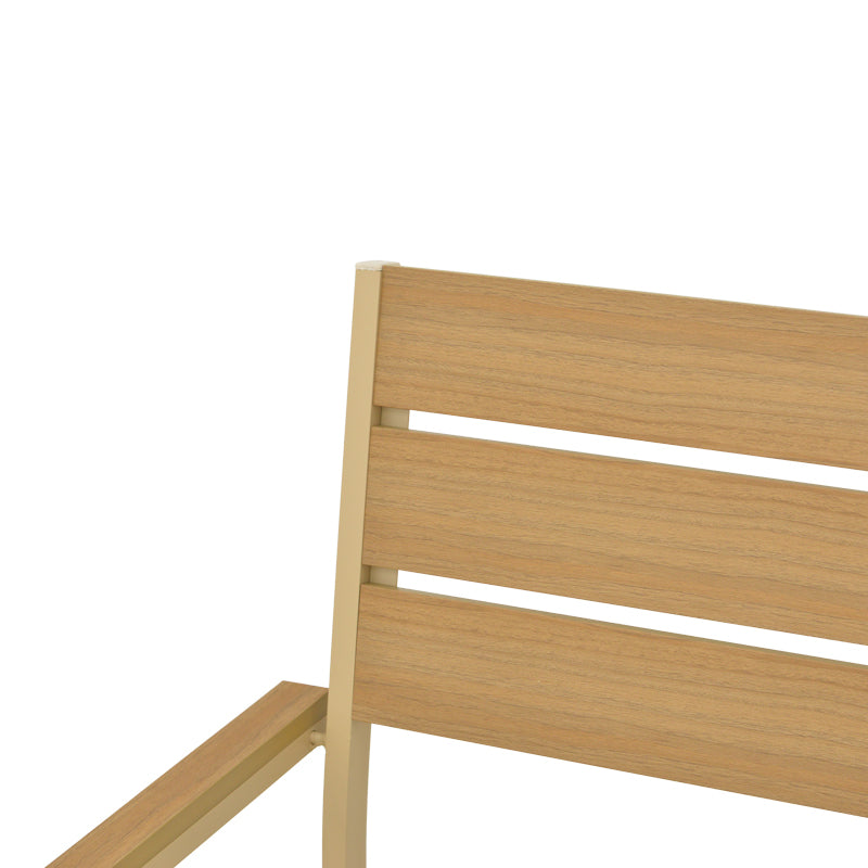 Scaun de exterior stivuibil Breze, Natural-Cappuccino, 57.5x60x88 cm