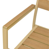 Scaun de exterior stivuibil Breze, Natural-Cappuccino, 57.5x60x88 cm