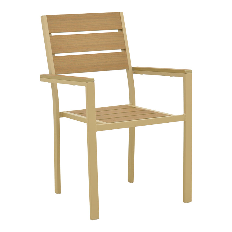 Scaun de exterior stivuibil Breze, Natural-Cappuccino, 57.5x60x88 cm