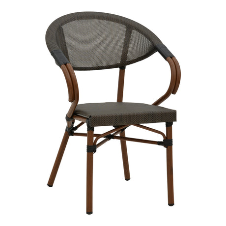 Scaun de gradina Isaia Gri - Negru 57x57x83 cm