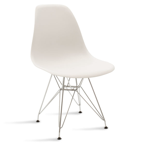 Scaun Adelle PP pet Gri cu picior inox 46x55x81cm