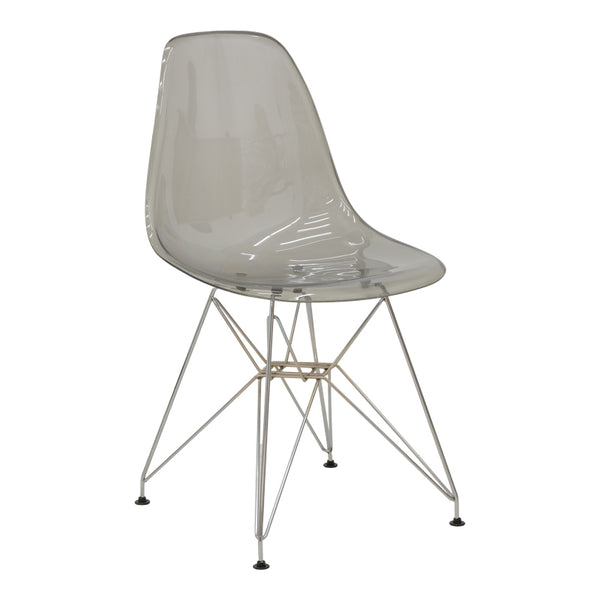 Scaun Adelle PP pet Gri cu picior inox 46x55x81cm