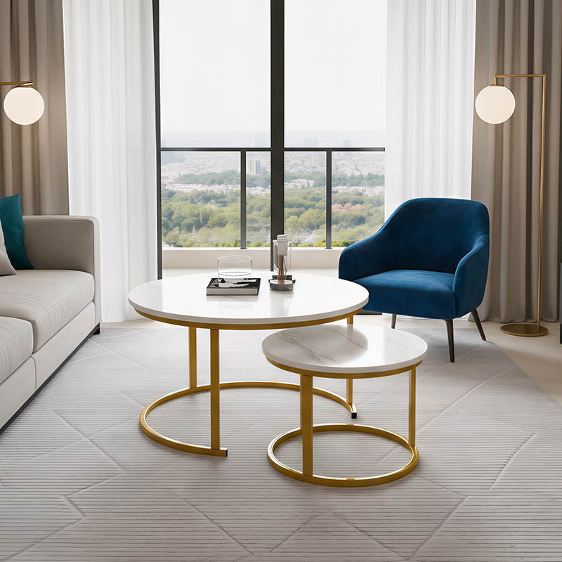 WHITE MARBLE-GOLDEN LEGS