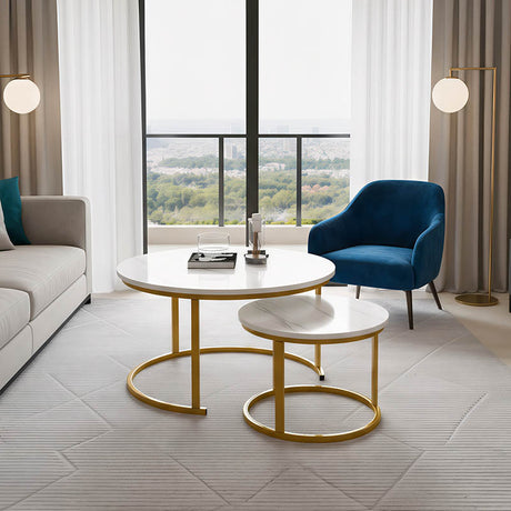 WHITE MARBLE-GOLDEN LEGS