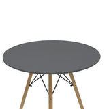 Masa Julita, cu blat negru si picioare Naturale 80x80x73 cm