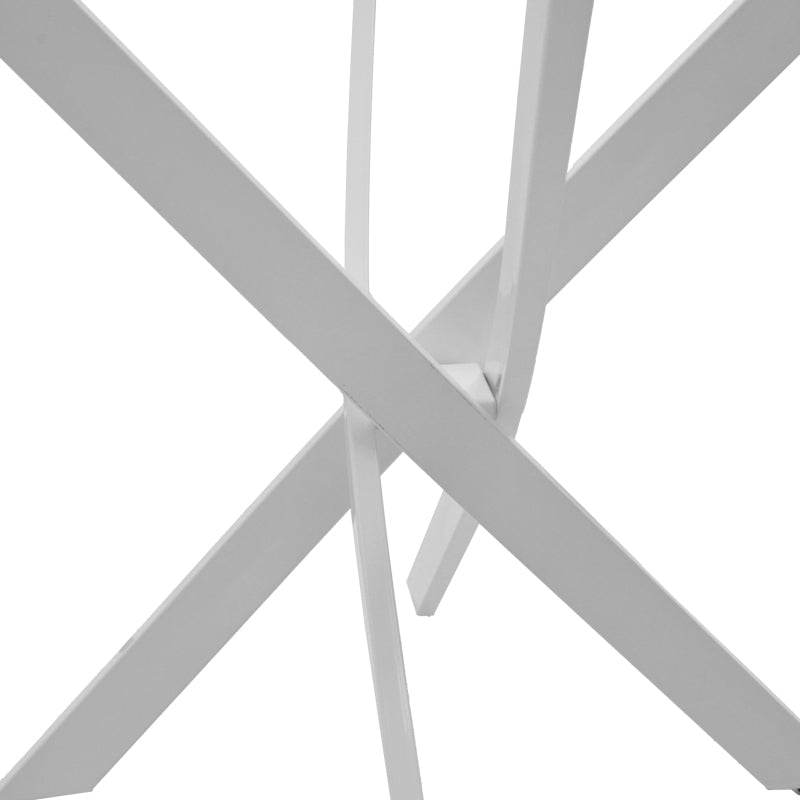 Masă cu funcție extensibilă Antoro, Sticlă și Metal, 80x75 cm