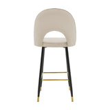 Scaun de bar Medium height bar, 48x50x107 cm - Negru-Bej-Auriu