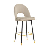 Scaun de bar Medium height bar, 48x50x107 cm - Negru-Bej-Auriu