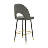 Scaun de bar Medium height bar, 48x50x107 cm - Antracit-Negru-Auriu