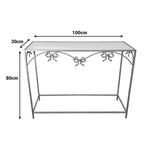 Masa Consolă Frensia, metal Aurit, 100x30x80 cm