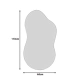 Oglinda decorativa Amaya Inart, Moderna, metal și Sticla, 60x1x110 cm.