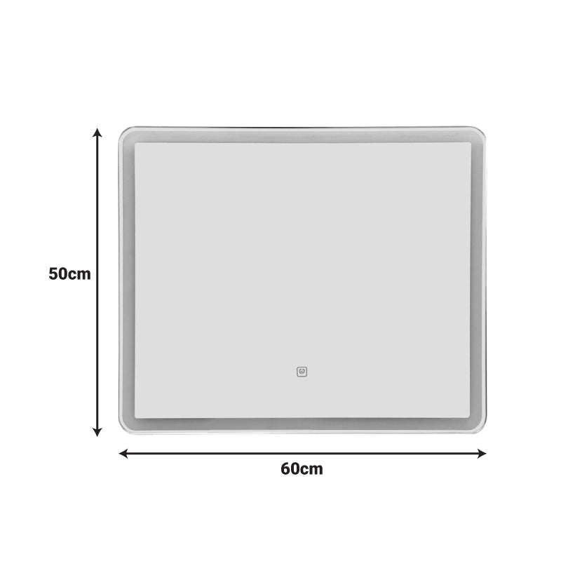 Oglinda cu LED Quadrou Inart, Moderna, Aluminiu, 60x3x50 cm