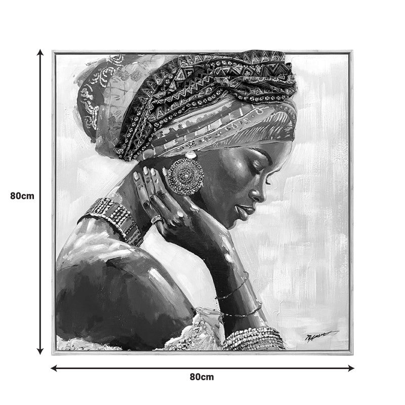 Tablou pe pânza cu efect 3D Inart Jalo, Modern, Lemn/Pânza, 80x3.5x80 cm