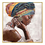 Tablou pe pânza cu efect 3D Inart Jalo, Modern, Lemn/Pânza, 80x3.5x80 cm