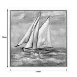 Tablou pe pânza cu rama Siedo Inart, Arta Moderna, Pânza și Lemn, 70x3.5x70 cm