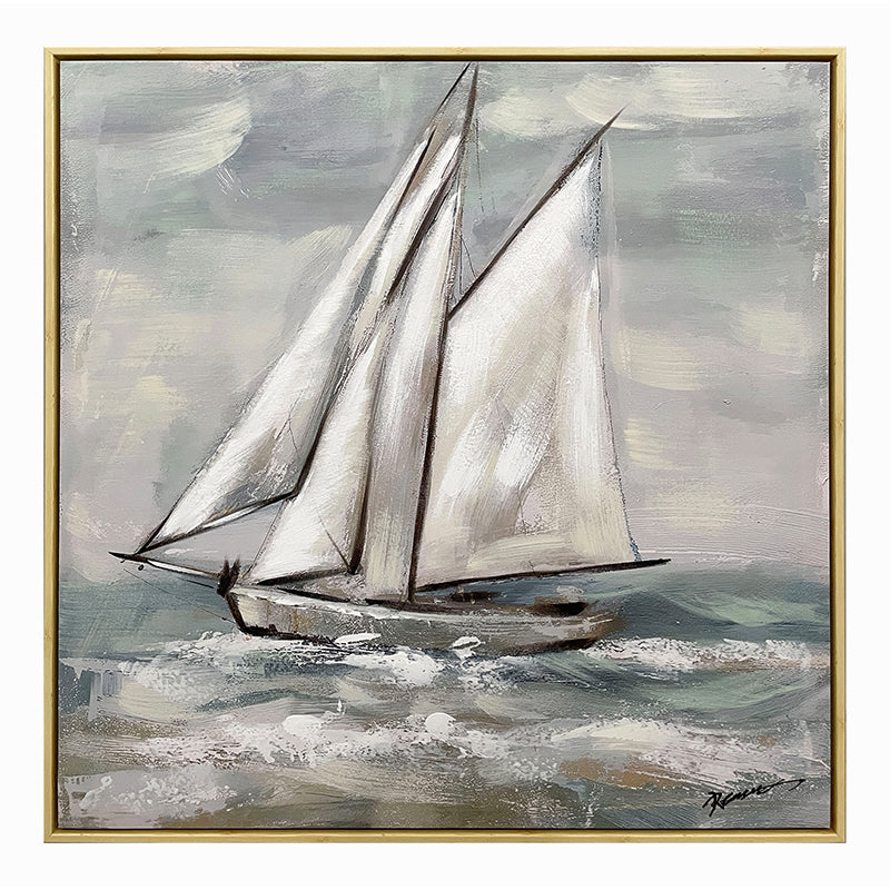 Tablou pe pânza cu rama Siedo Inart, Arta Moderna, Pânza și Lemn, 70x3.5x70 cm