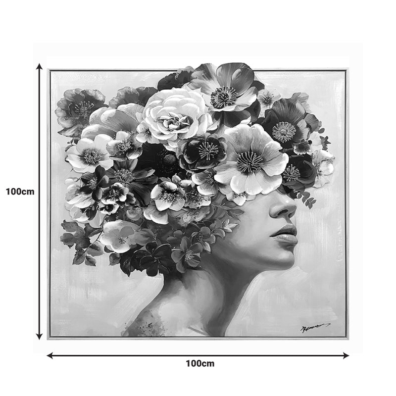 Tablou Pictat pe Pânza cu Efect 3D Inart Mavare, Modern, Cadru Elegant, Pânza de Calitate, 100x3.5x100cm