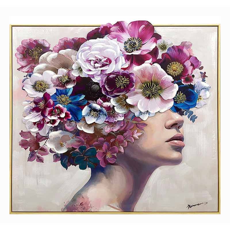 Tablou Pictat pe Pânza cu Efect 3D Inart Mavare, Modern, Cadru Elegant, Pânza de Calitate, 100x3.5x100cm