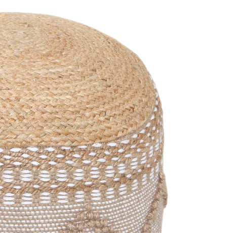 Pallo pouf-scaun, iuta-bumbac, Natural, F40x30 cm
