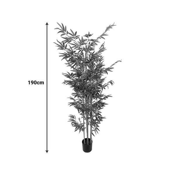 Plantă decorativă Bamboo în ghiveci, Inart, Verde, Material PP, Înălțime 190 cm.