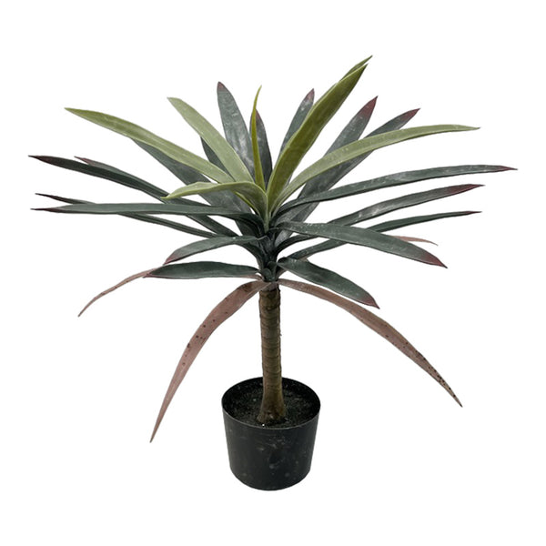 Planta decorativa Dracaena Palm în ghiveci, Inart, Stil Modern, Material PP, Înaltime 62cm.