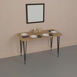 Masa de cina Palkon stejar -metal negru 120x60x73 cm - Stejar