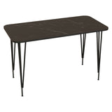 Masa de cina Palkon stejar -metal negru 120x60x73 cm - Negru