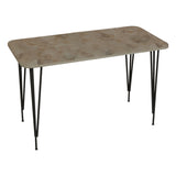 Masa de cina Palkon stejar -metal negru 120x60x73 cm - Gri