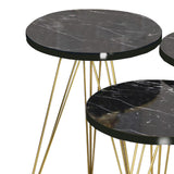 BLACK MARBLE- GOLD LEGS