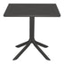 mobilier de gradina Masă perforată Groovy, Polipropilenă, 80x80x74 cm, Antracit