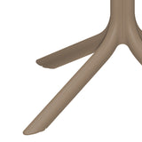 Masă perforată Groovy Pakoworld, Modern, Polipropilenă, Cappuccino, 80x80x74cm